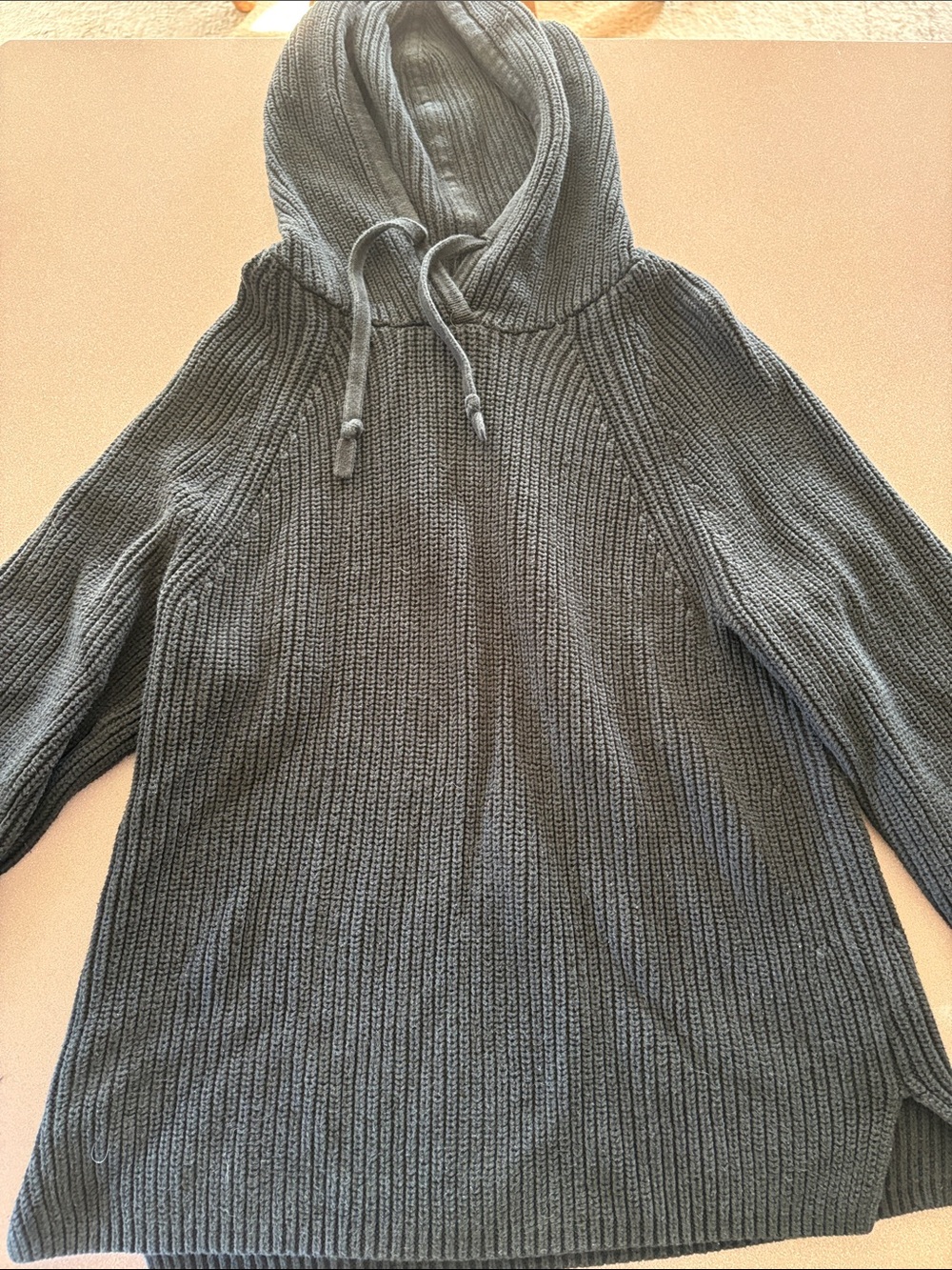 GAP Ribbed Hooded Sweater - Gray